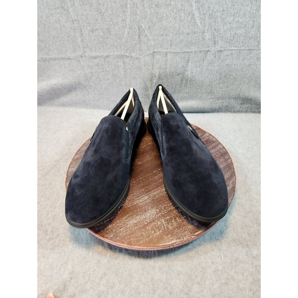 Vaneli‎ Black Suede Slip-On Shoes With Side Zipper Womens Size 11 Comfort Fit